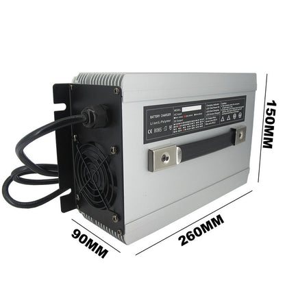 58.4V 30A LiFePO4 Battery Fast Charger 16S 48V 51.2V LFP Iron Phosphate Golf Cart Forklift RV Energy Storage Charger 2000W Powerful 110V / 220V AC Input