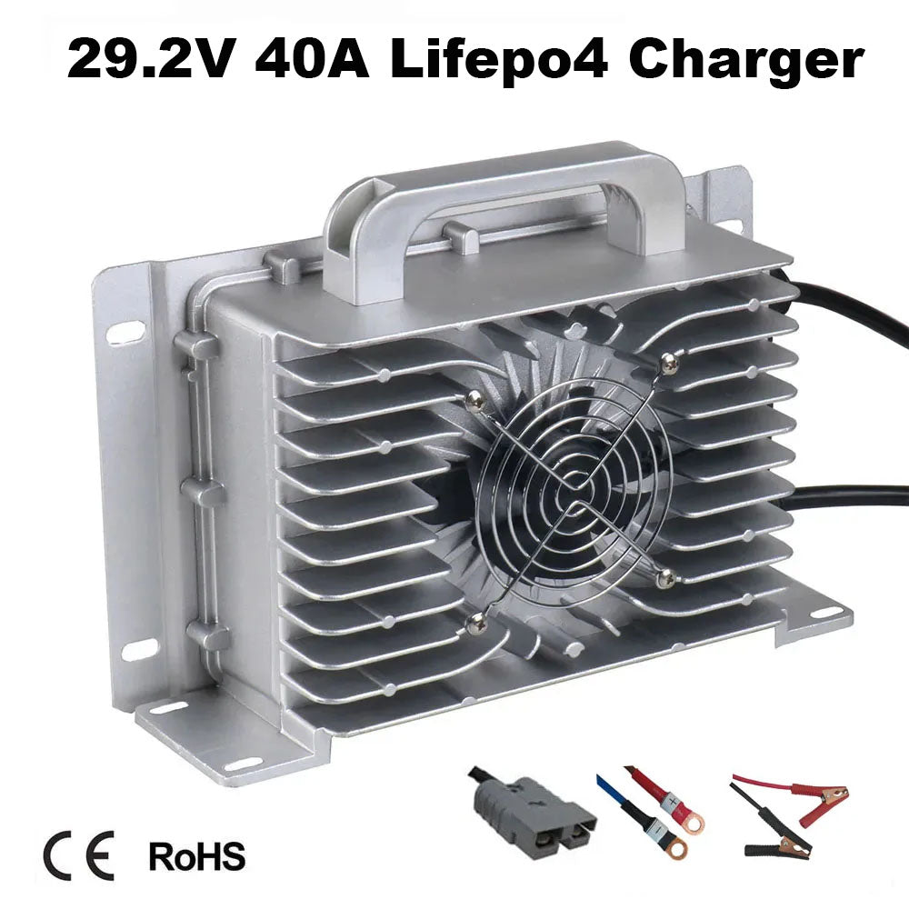 BAYADOU 1500W Waterproof 29.2V 40A LiFePO4 Charger for 24V 8S LFP Iron Phosphate Energy storage Boat Solar System Smart Fast Chargers IP67