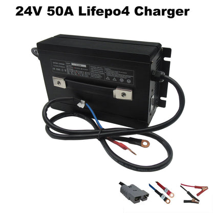 BAYADOU 29.2V 50A Fast Charger 2000W 24V LiFePO4 8S 24 V Iron Phosphate LFP AGV Forklift Touring Car RV Boat Solar Battery Chargers