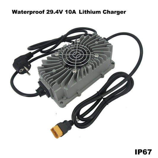 BAYADOU 300W Waterproof 29.4V 10A Li-ion Charger for 24V 7S Lithiun Ebike Energy Storage Smart Fast Chargers Full sealed