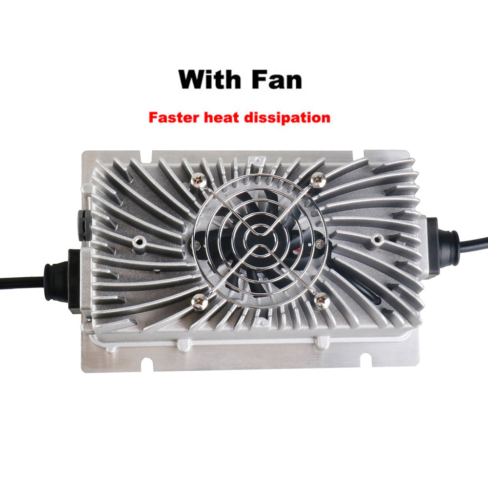 BAYADOU 600W Waterproof 14.6V 30A LiFePO4 Charger 4S 12V LFP Iron Phosphate Energy Storage RV Smart Fast Chargers Full sealed 110V / 220V Input