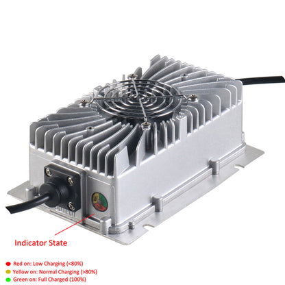 BAYADOU 600W Waterproof 14.6V 30A LiFePO4 Charger 4S 12V LFP Iron Phosphate Energy Storage RV Smart Fast Chargers Full sealed 110V / 220V Input