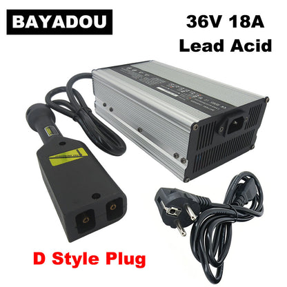 BAYADOU 900W 18 AMP 36 Volt Golf Cart Lead Acid Battery Charger for EZGO TXT with D Style Plug 110V / 220V Input