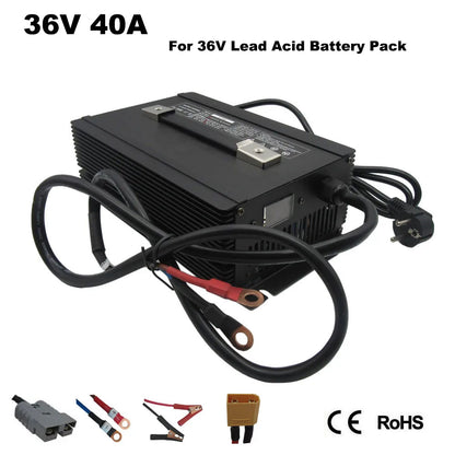 BAYADOU 2000W 36V 40A Lead Acid Fast Charger For 36 Volt RV Forklift Energy Storage Battery Chargers 44.1V
