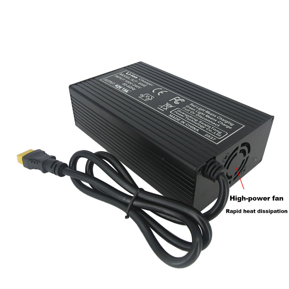 BAYADOU 42V 15A Li-ion Fast Charger 36V 37V 10S Lithium RV Golf Cart Energy Storage UPS Solar System Charger XT90 SB50 220V Input