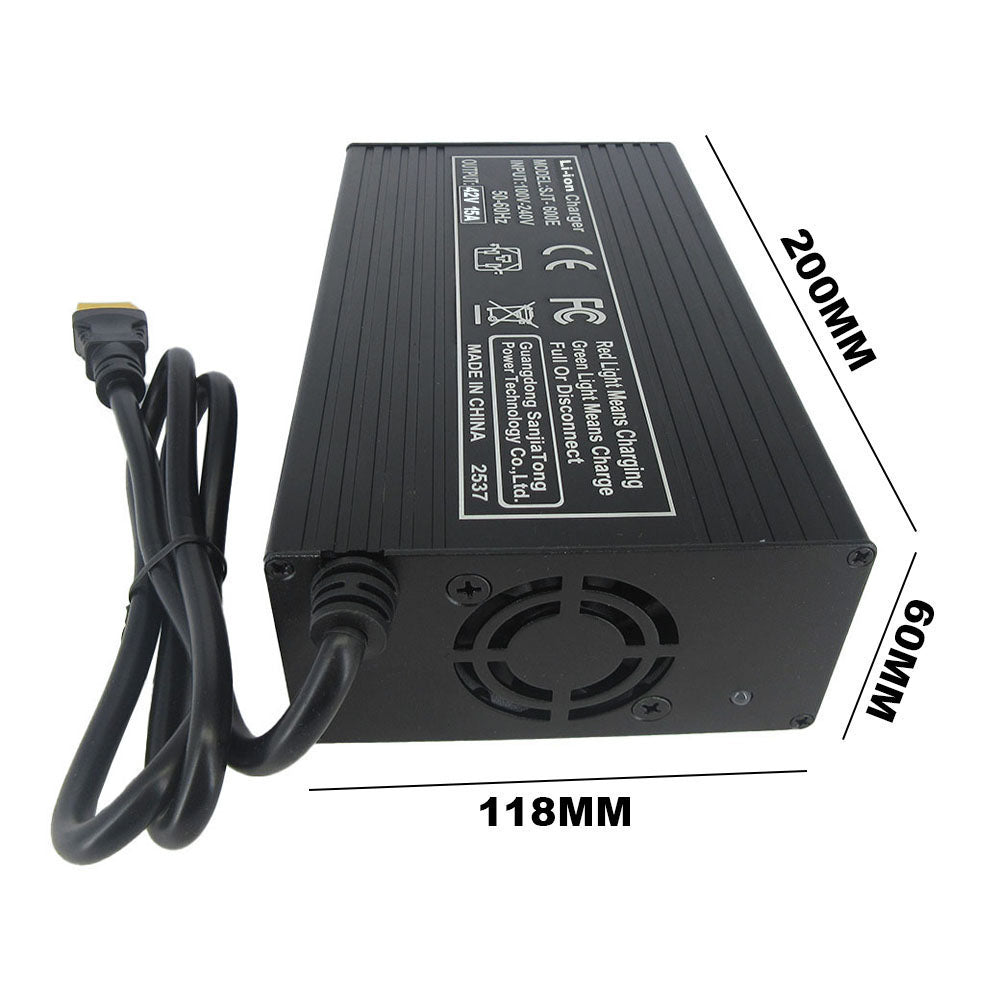 BAYADOU 42V 15A Li-ion Fast Charger 36V 37V 10S Lithium RV Golf Cart Energy Storage UPS Solar System Charger XT90 SB50 220V Input