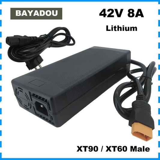 BAYADOU 36V 8A Li-ion Battery Charger 42V Lithium 10S 36 Volt 30AH 40AH 50AH Energy Storage Electric Bike Motorcycle Fast Charger XT60 With Fan