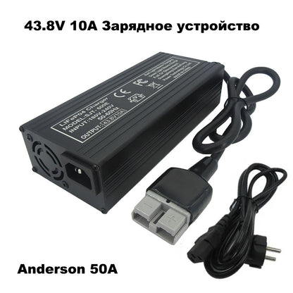 BAYADOU 43.8V 10A LiFePO4 Battery Fast Charger 12S 36V LFP RV Lithium Iron Phosphate Energy Storage RV Chargers SB50 XT90 220V Input 438W