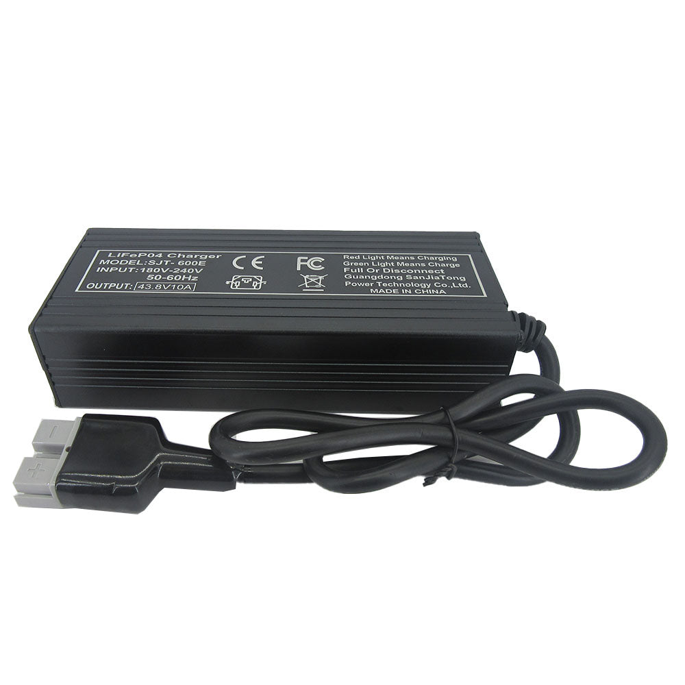 BAYADOU 43.8V 10A LiFePO4 Battery Fast Charger 12S 36V LFP RV Lithium Iron Phosphate Energy Storage RV Chargers SB50 XT90 220V Input 438W