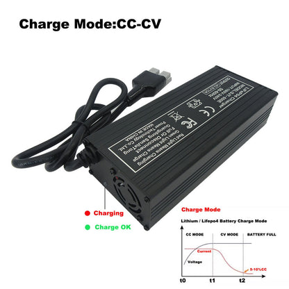 BAYADOU 43.8V 10A LiFePO4 Battery Fast Charger 12S 36V LFP RV Lithium Iron Phosphate Energy Storage RV Chargers SB50 XT90 220V Input 438W