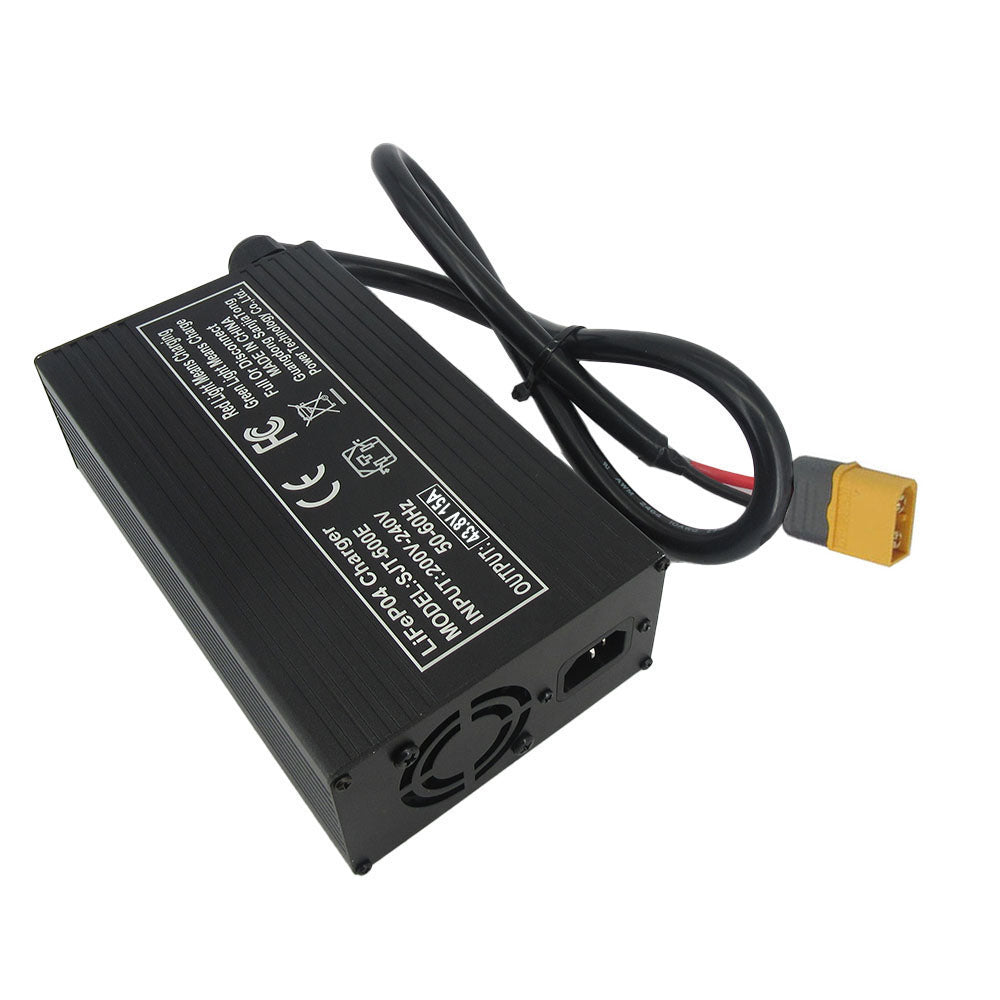 BAYADOU 43.8V 15A LiFePO4 Battery Fast Charger 12S 36V LFP RV Lithium Iron Phosphate Energy Storage Chargers SB50 XT90 220V Input