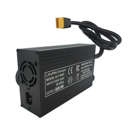 BAYADOU 43.8V 15A LiFePO4 Battery Fast Charger 12S 36V LFP RV Lithium Iron Phosphate Energy Storage Chargers SB50 XT90 220V Input