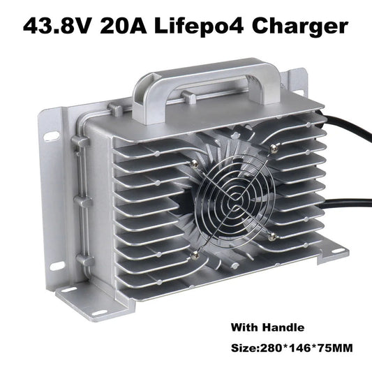 BAYADOU 900W Waterproof 43.8V 20A LiFePO4 Charger 36V 12S LFP Iron Phosphate Smart Fast Chargers Full sealed 110V / 220V Input