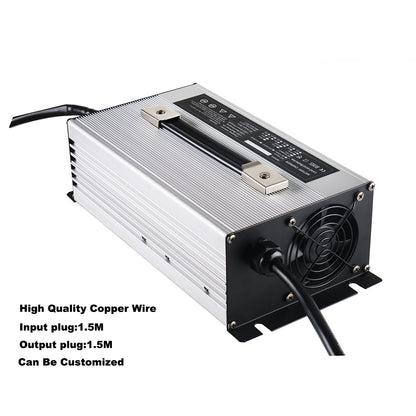 BAYADOU 1500W 24V 40A 36V 30A 48V 25A 60V 20A LiFePO4 Charger 8S 29.2V 12S 43.8V 15S 54.75V 16S 58.4V 20S 73V Golf Cart Forklift Energy Storage RV Boat UPS AGV Battery Charger