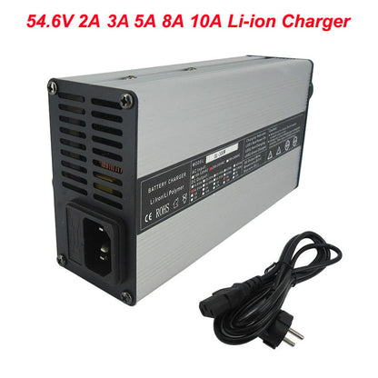 BAYADOU 300W 48V 54.6V 5A Li ion Battery Charger 13S 48 Volt 2A 3A 4A 8A 10A Lithium Ebike scooter Fast Smart Chargers 220V / 110V