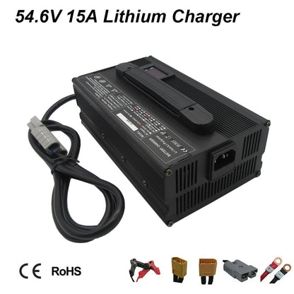 BAYADOU 900W 54.6V 15A Li-ion Fast Charger 48V 13S Lithium Energy Storage RV UPS Solar System Battery Chargers