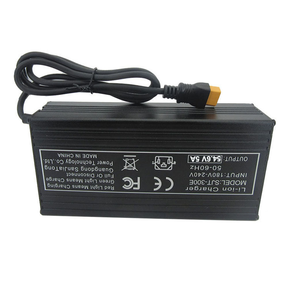BAYADOU 54.6V 5A Battery Charger Universal Smart Charger for 48V E-Bike Electric Scooter 13S Lithium Battery Aluminum Case XT60 DC XLRM IEC C13