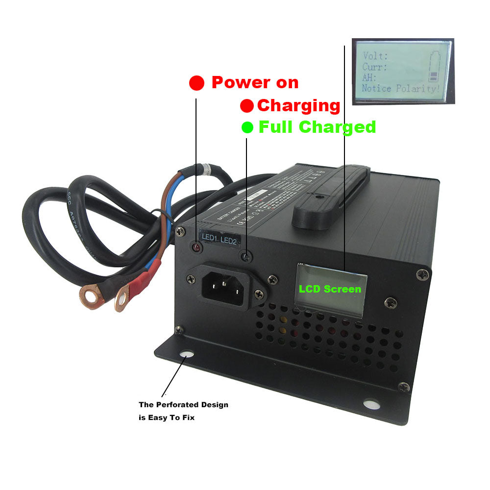 BAYADOU 67.2V 15A LI-ION Battery Fast Charger 60V 16S Lithium Golf Cart Forklift RV Energy Storage Touring Car Charger