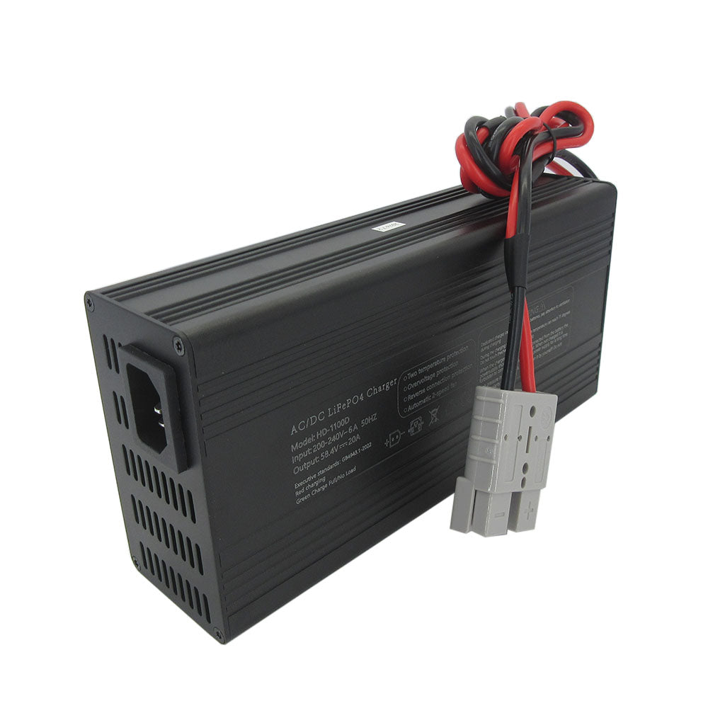 58.4V 20A LiFePO4 Fast Charger For 16S 48V Lithium Iron Phosphate Golf Cart Forklift RV Energy Storage Tricycle Charger s