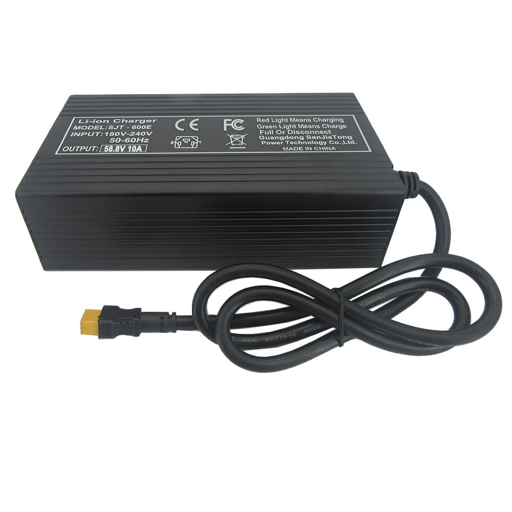 BAYADOU 58.8V 10A Li-ion Fast Charger 52V 51.8V 14S Lithium Ebike Tricycle RV Golf Cart Energy Storage UPS Solar System Charger XT90 SB50 220V Input