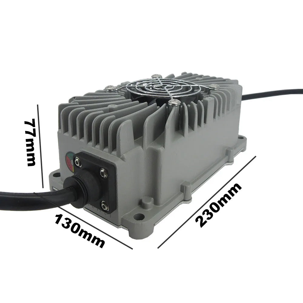 BAYADOU 600W Waterproof 14.6V 30A LiFePO4 Charger 4S 12V LFP Iron Phosphate Energy Storage RV Smart Fast Chargers Full sealed 110V / 220V Input