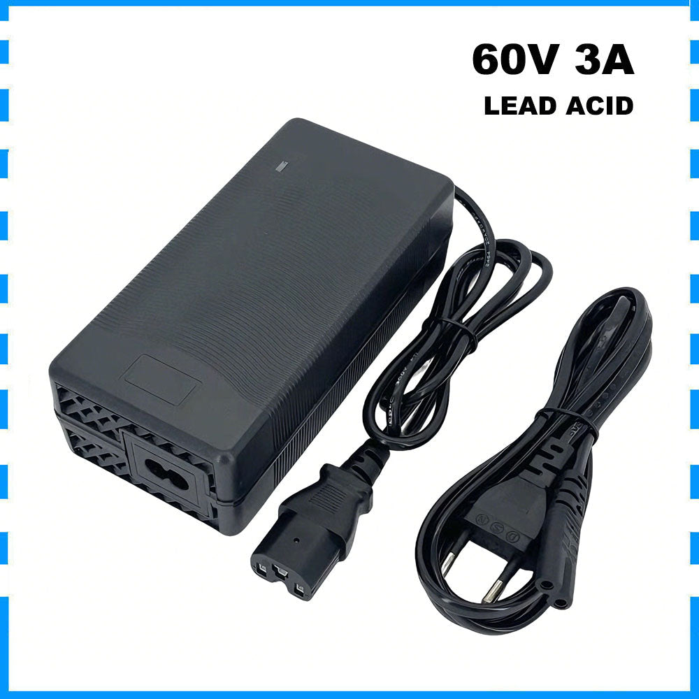 BAYADOU 60V 3A Lead Acid Charger 60 Volt 20AH Electric Bike Bicycle Scooter lead-acid Battery Fast Charger with Fan 72V Output IEC C13 Connector