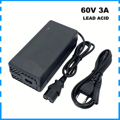 BAYADOU 60V 3A Lead Acid Charger 60 Volt 20AH Electric Bike Bicycle Scooter lead-acid Battery Fast Charger with Fan 72V Output IEC C13 Connector
