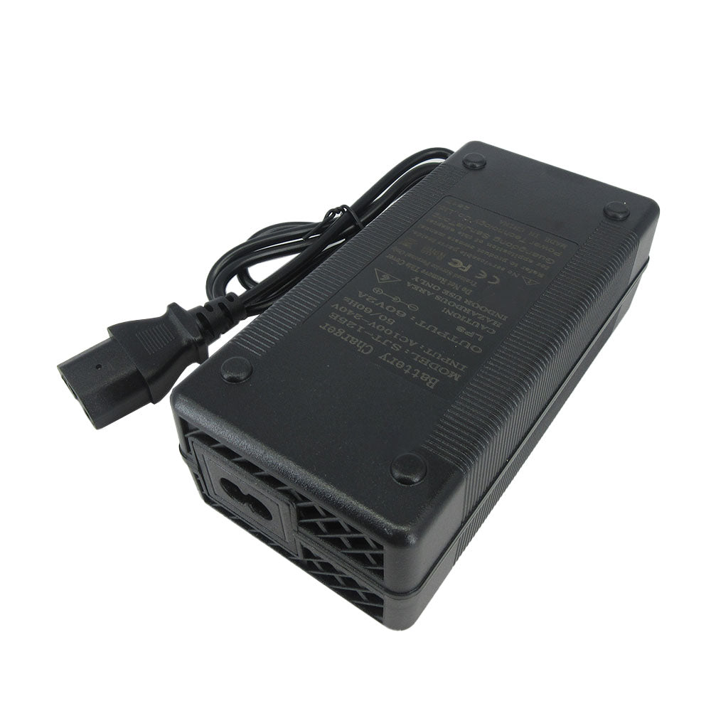 BAYADOU 60V 3A Lead Acid Charger 60 Volt 20AH Electric Bike Bicycle Scooter lead-acid Battery Fast Charger with Fan 72V Output IEC C13 Connector