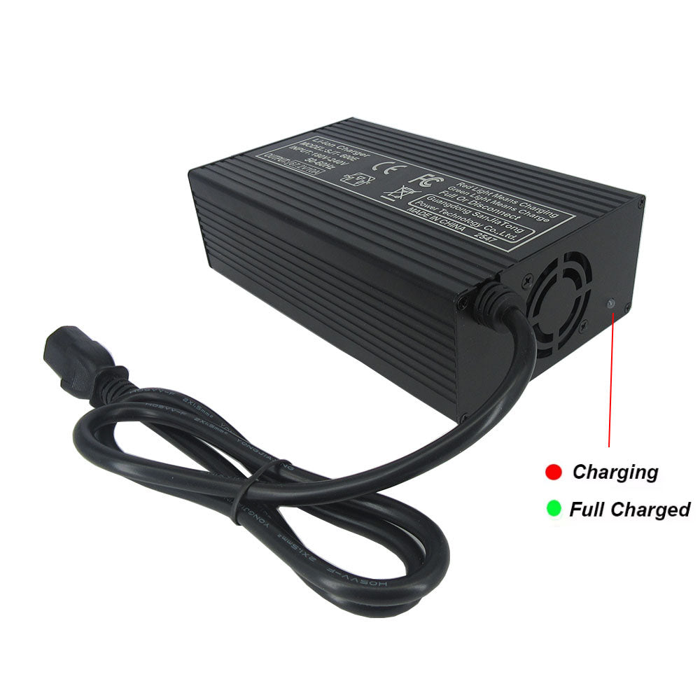 BAYADOU 60V 10A Li-ion 16S Tricycle Battery Fast Charger 67.2V 10A Lithium RV Golf Cart Energy Storage Charger SB50 IEC C13 Connector 220V Input