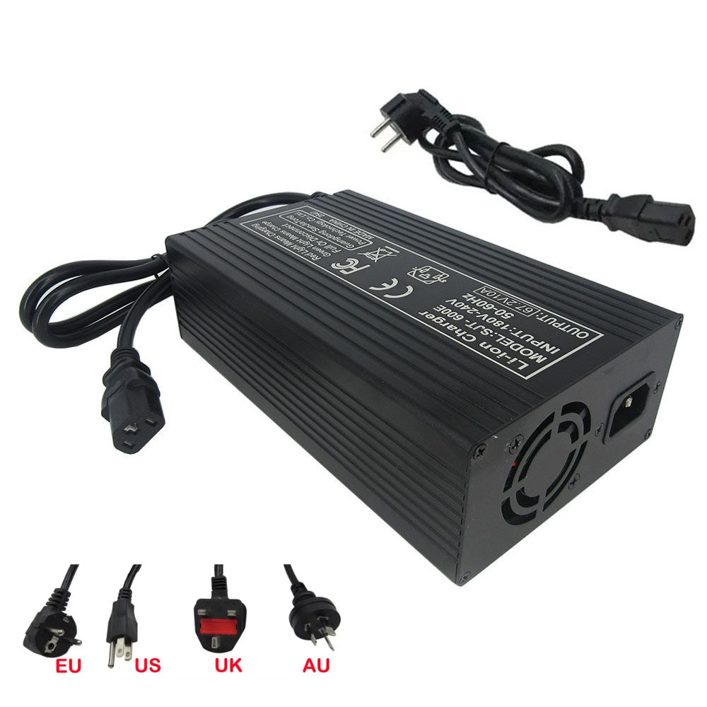 BAYADOU 60V 10A Li-ion 16S Tricycle Battery Fast Charger 67.2V 10A Lithium RV Golf Cart Energy Storage Charger SB50 IEC C13 Connector 220V Input