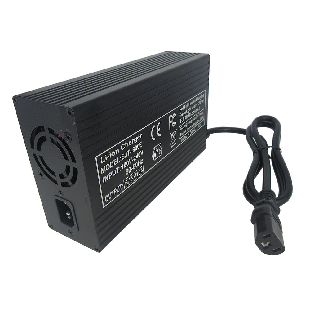 BAYADOU 60V 10A Li-ion 16S Tricycle Battery Fast Charger 67.2V 10A Lithium RV Golf Cart Energy Storage Charger SB50 IEC C13 Connector 220V Input