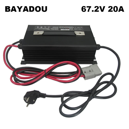 BAYADOU 1500W 67.2V 20A Li-ion Charger for 60V 16S Lithium energy storage RV Touring Car Fast Chargers