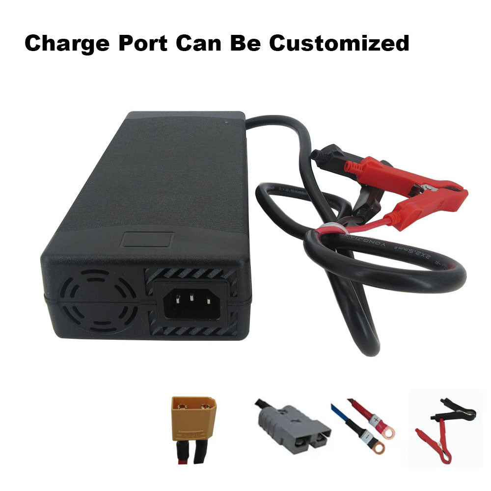 14.6V 20A Lifepo4 Lithium Iron Phosphate Battery Charger For 12.8V 4S Solar Energy Storage Fast Charger Alligator Clip XT60 220V Input