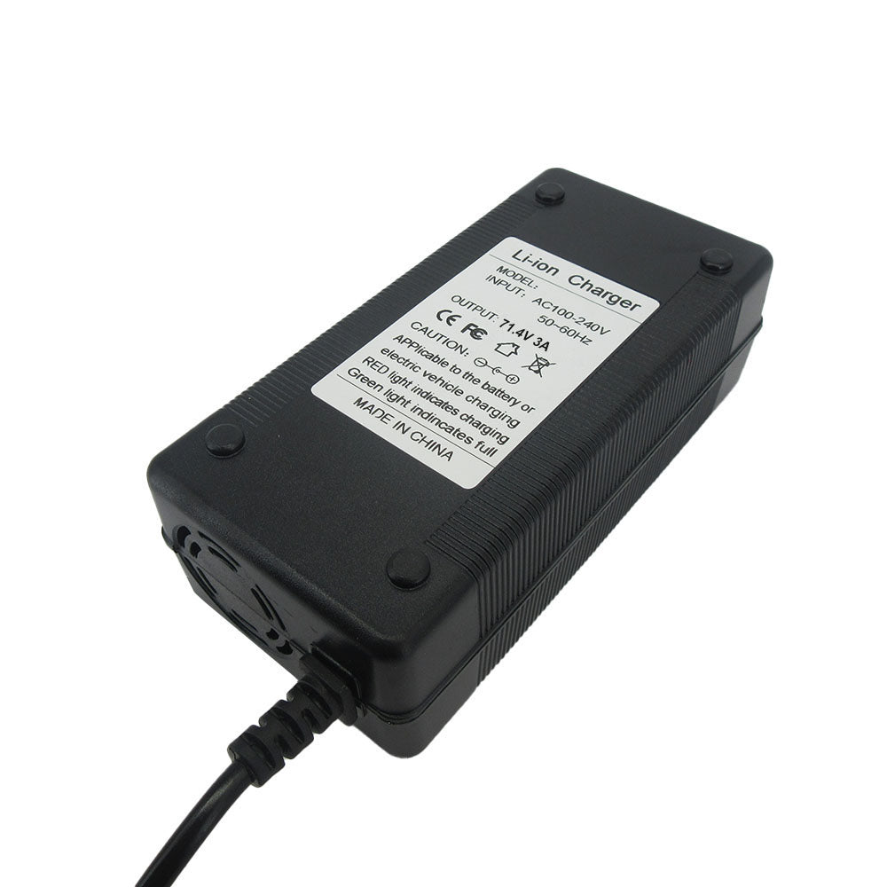BAYADOU 71.4V 2A Battery Charger Universal Smart Charger for 61.2V 62.9V 10AH 12AH 15AH E-Bike Electric Scooter 17S Lithium Battery