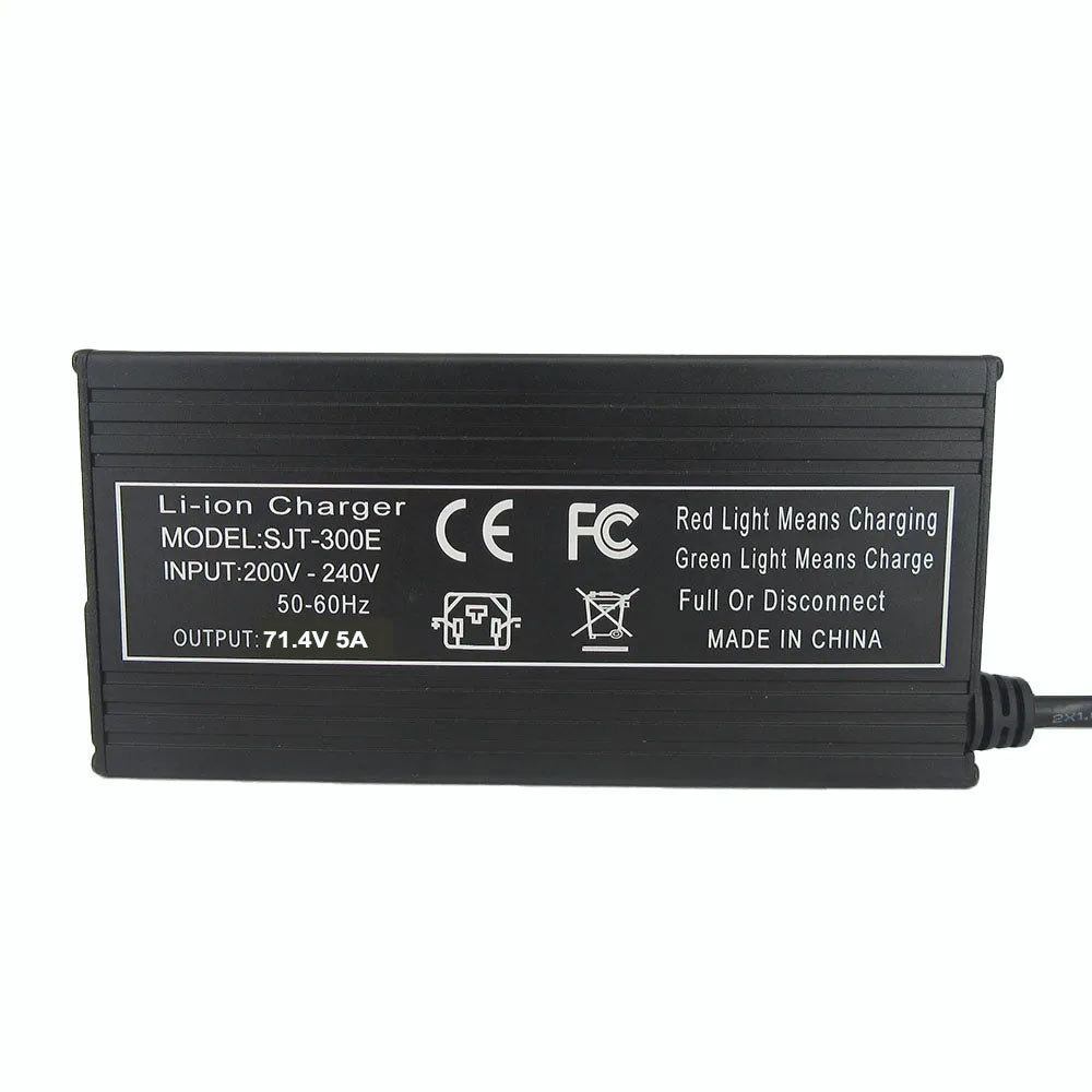 BAYADOU 71.4V 5A Battery Charger Universal Smart Charger for 61.2V 62.9V E-Bike Electric Scooter 17S Lithium Battery
