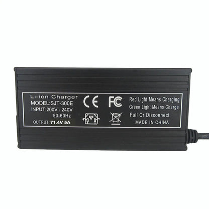 BAYADOU 71.4V 5A Battery Charger Universal Smart Charger for 61.2V 62.9V E-Bike Electric Scooter 17S Lithium Battery