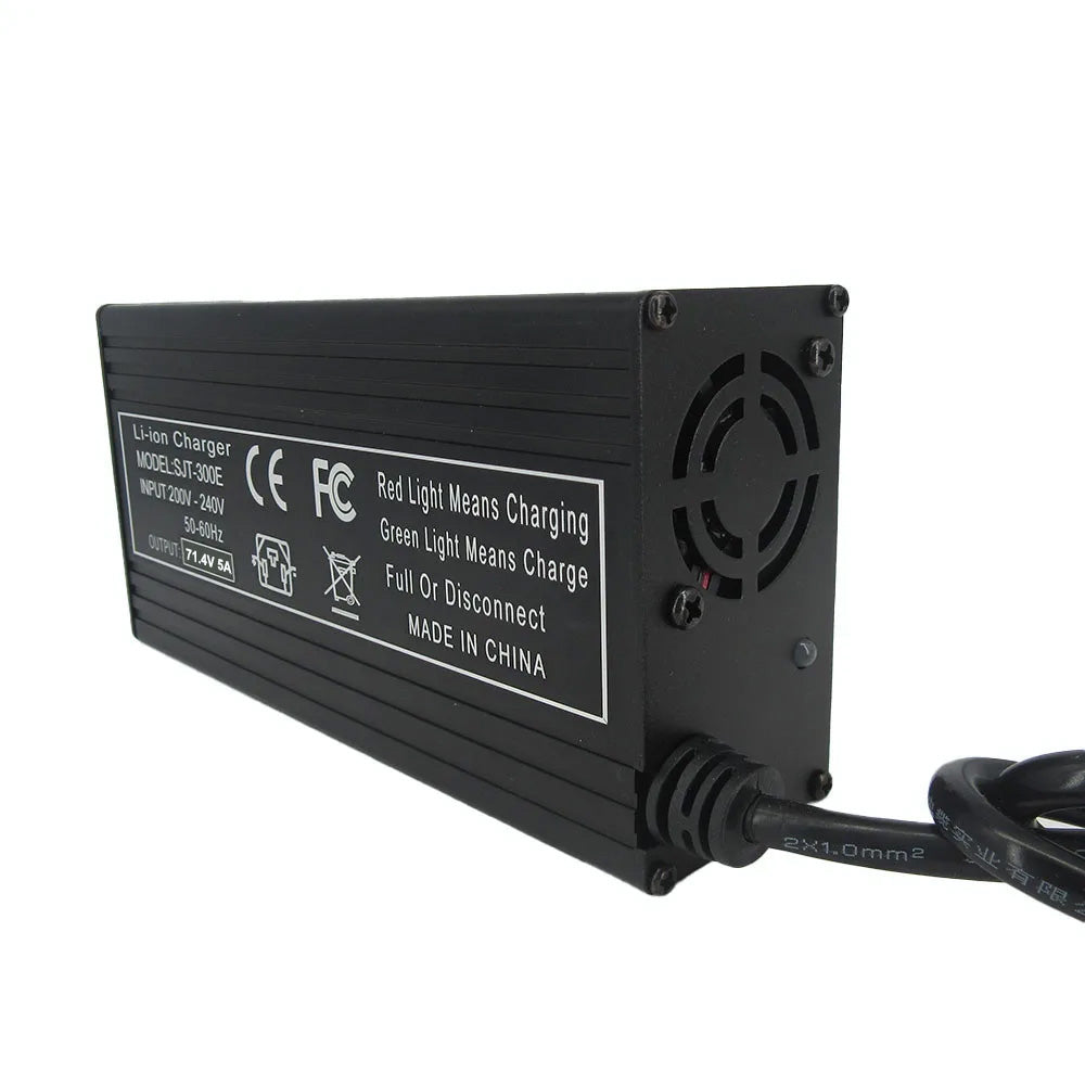 BAYADOU 71.4V 5A Battery Charger Universal Smart Charger for 61.2V 62.9V E-Bike Electric Scooter 17S Lithium Battery