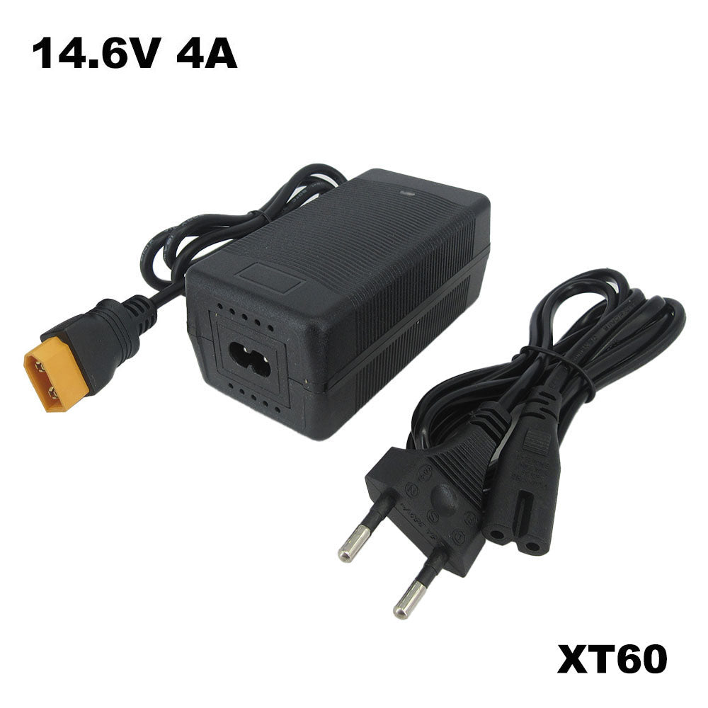 14.6V 4A Lifepo4 Lithium Iron Phosphate Battery Charger For 12.8V 4S Solar Electric tool LED Light Fast Charger Alligator Clip XT60 Connector