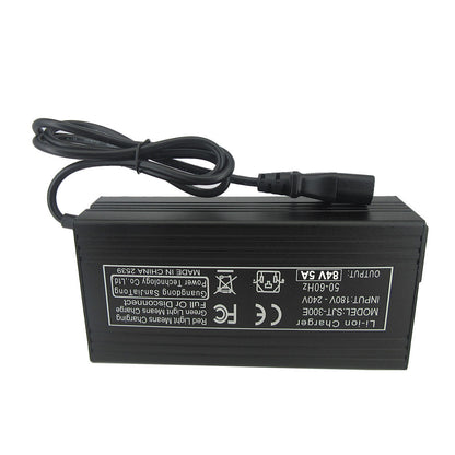 BAYADOU 84V 5A Li-ion 20S Ebike Scooter Battery Fast Charger 72V 5A Lithium RV Golf Cart Forklift Charger XT60 3PIN 180-240V AC Input