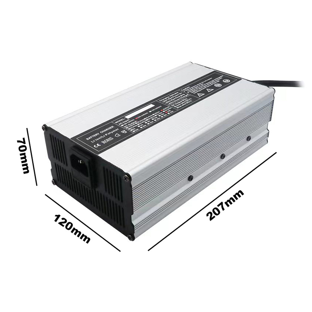 BAYADOU 900W 58.4V 15A LiFePO4 Battery Fast Charger For 16S 48V 51.2V 100AH Lithium Iron Phosphate Golf Cart Forklift RV Energy Storage Charger Copper Nose