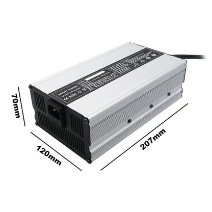 BAYADOU 900W 58.4V 15A LiFePO4 Battery Fast Charger For 16S 48V 51.2V 100AH Lithium Iron Phosphate Golf Cart Forklift RV Energy Storage Charger Copper Nose