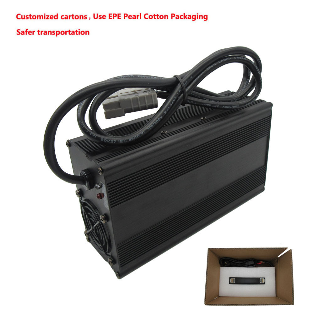 BAYADOU 900W 58.4V 15A LiFePO4 Battery Fast Charger 16S 48V 51.2V LFP Iron Phosphate Golf Cart Forklift RV Energy Storage Charger Copper Nose