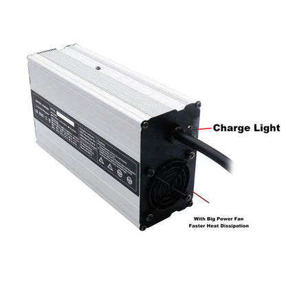 BAYADOU 900W 58.4V 15A LiFePO4 Battery Fast Charger For 16S 48V 51.2V 100AH Lithium Iron Phosphate Golf Cart Forklift RV Energy Storage Charger Copper Nose