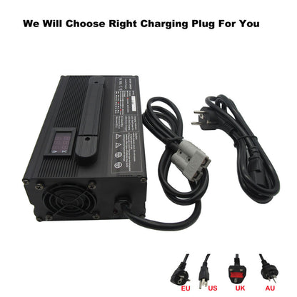BAYADOU 900W 58.4V 15A LiFePO4 Battery Fast Charger 16S 48V 51.2V LFP Iron Phosphate Golf Cart Forklift RV Energy Storage Charger Copper Nose