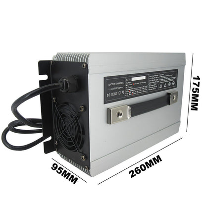 58.4V 30A LiFePO4 Battery Fast Charger 16S 48V 51.2V LFP Iron Phosphate Golf Cart Forklift RV Energy Storage Charger 2000W Powerful 110V / 220V AC Input
