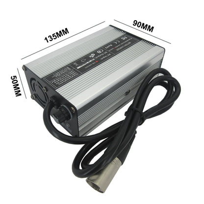 24 Volt 5A Lead Acid Fast Charger 24V 28.8V RV Golf Cart 20AH 30AH Electric Wheelchair Bike Battery Charger Aluminum Case XLRM 1+ 2- IEC C13