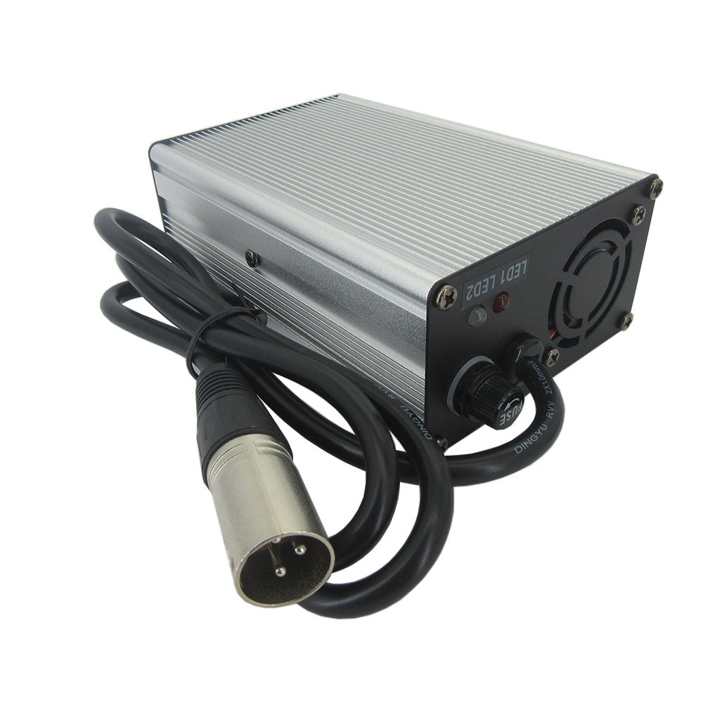24 Volt 5A Lead Acid Fast Charger 24V 28.8V RV Golf Cart 20AH 30AH Electric Wheelchair Bike Battery Charger Aluminum Case XLRM 1+ 2- IEC C13