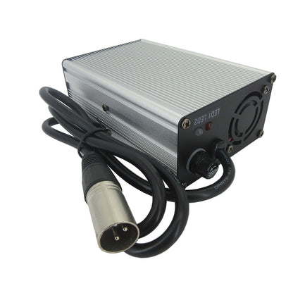 24 Volt 5A Lead Acid Fast Charger 24V 28.8V RV Golf Cart 20AH 30AH Electric Wheelchair Bike Battery Charger Aluminum Case XLRM 1+ 2- IEC C13