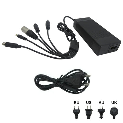 84W 42V 2A Lithium Charger 10S 36V 2A li-ion Electric Bike scooter Battery Charger DC GX12 GX16 XLRM 8 mm (OD) 5 in1 Plugs