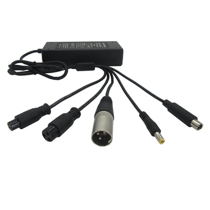 84W 42V 2A Lithium Charger 10S 36V 2A li-ion Electric Bike scooter Battery Charger DC GX12 GX16 XLRM 8 mm (OD) 5 in1 Plugs